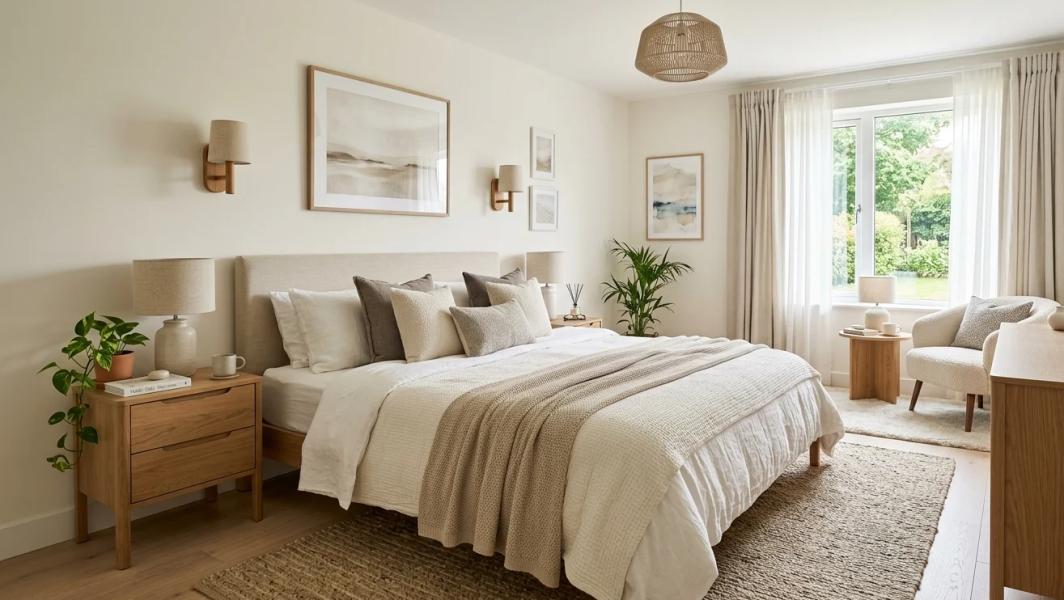 Дизайн спальни в светлых тонах