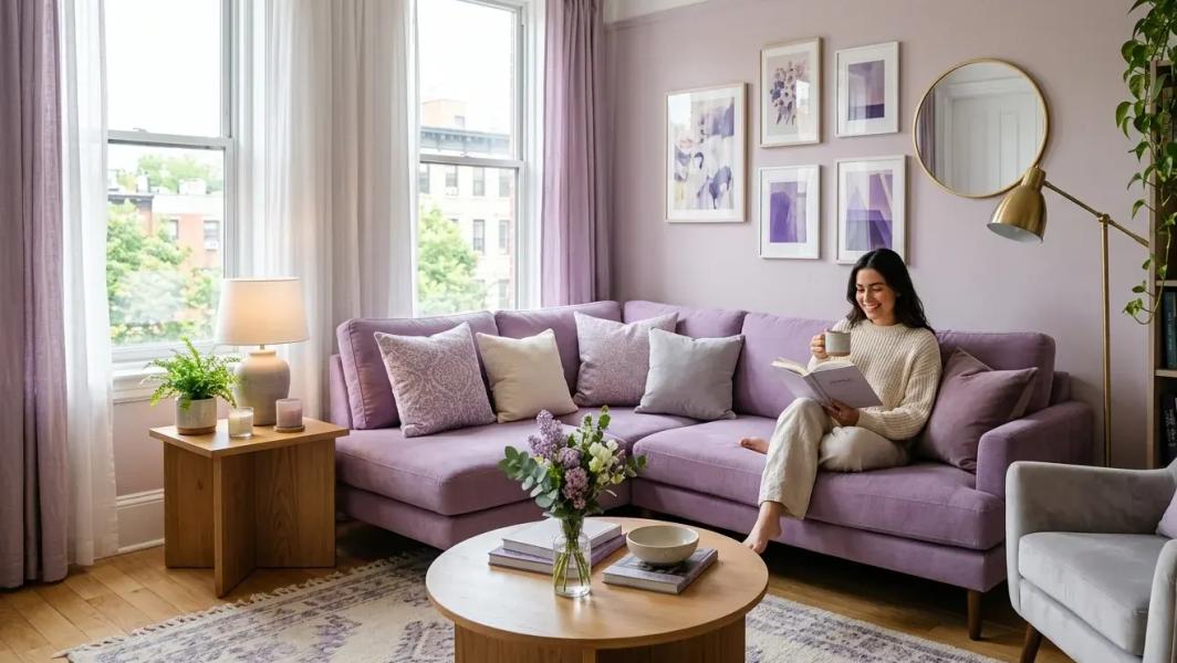 Сиреневый цвет в интерьере