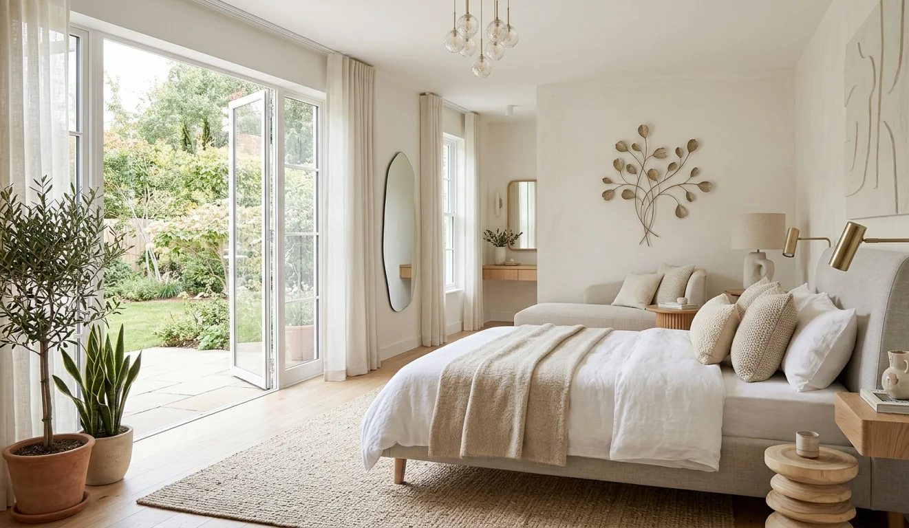 Дизайн спальни в светлых тонах