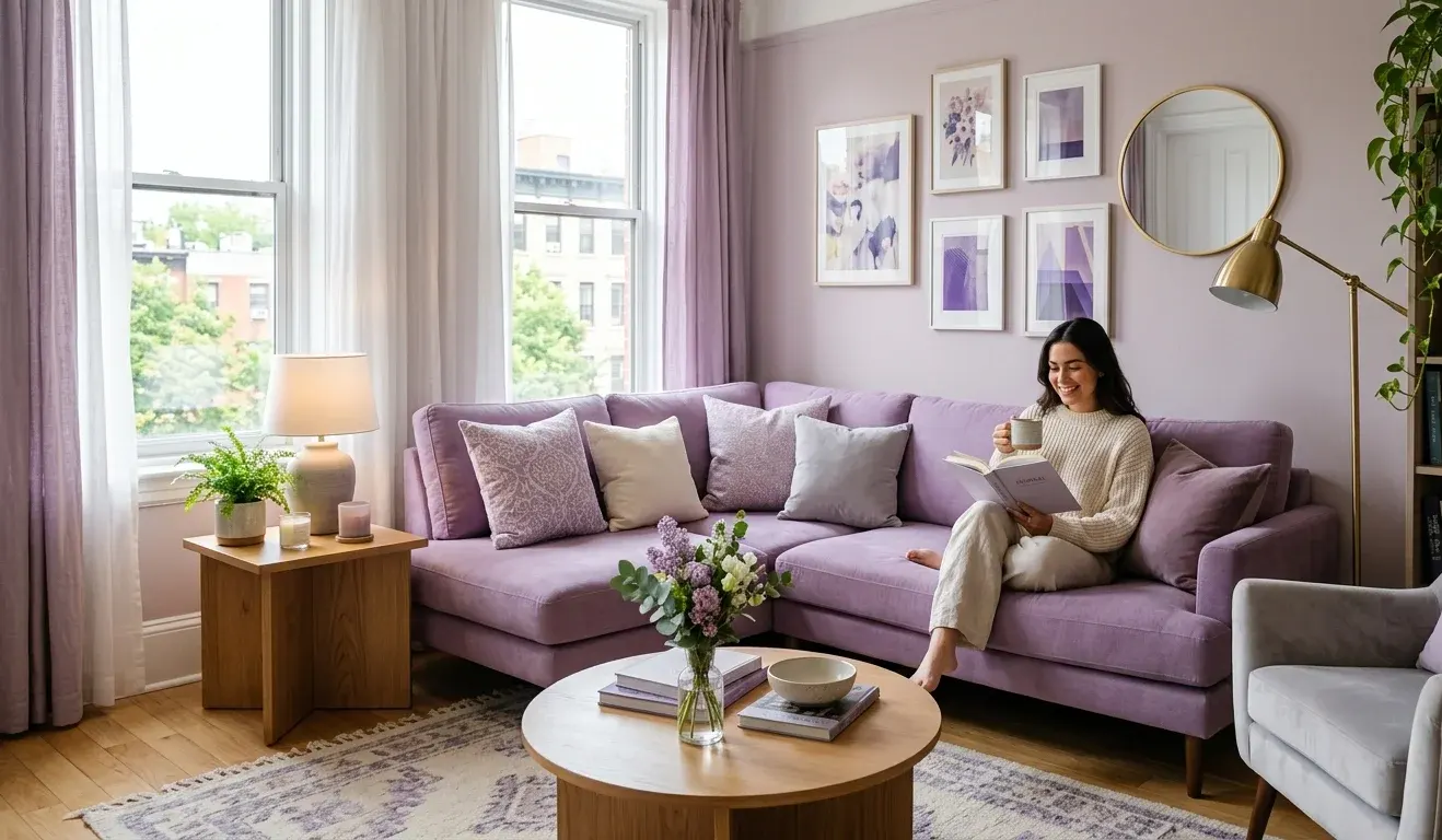 Сиреневый в популярных стилях интерьера